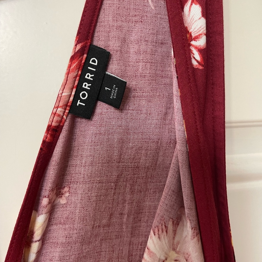 Floral Sleeveless Jumpsuit - Red - Picture 4 of 5